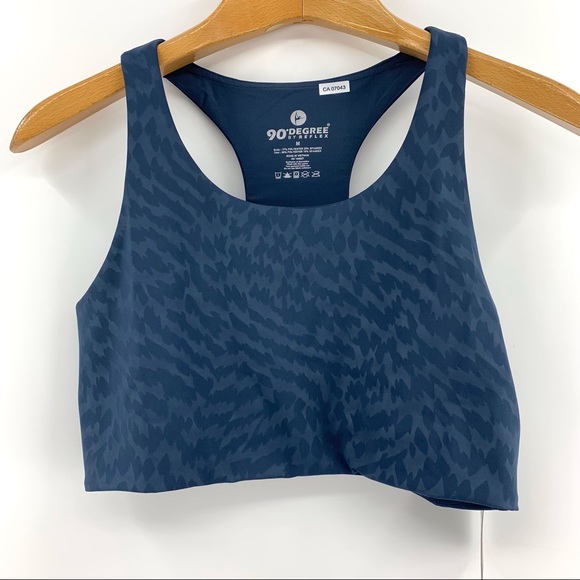 90 Degree By Reflex NWT Interlink Wild Zebra Bra Top, Medium - Picture 3 of 11